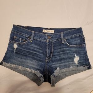 ABERCROMBIE & FITCH womens blue denim shorts- cutoffs size 4
